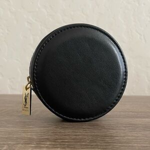 Yves Saint Laurent YSL Beauté Mini Cosmetic Case Black Travel Jewelry Organizer